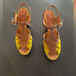 Chie Mihara Yellow heels, great condition